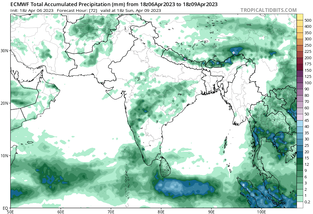 precipitation map of bangladesh
