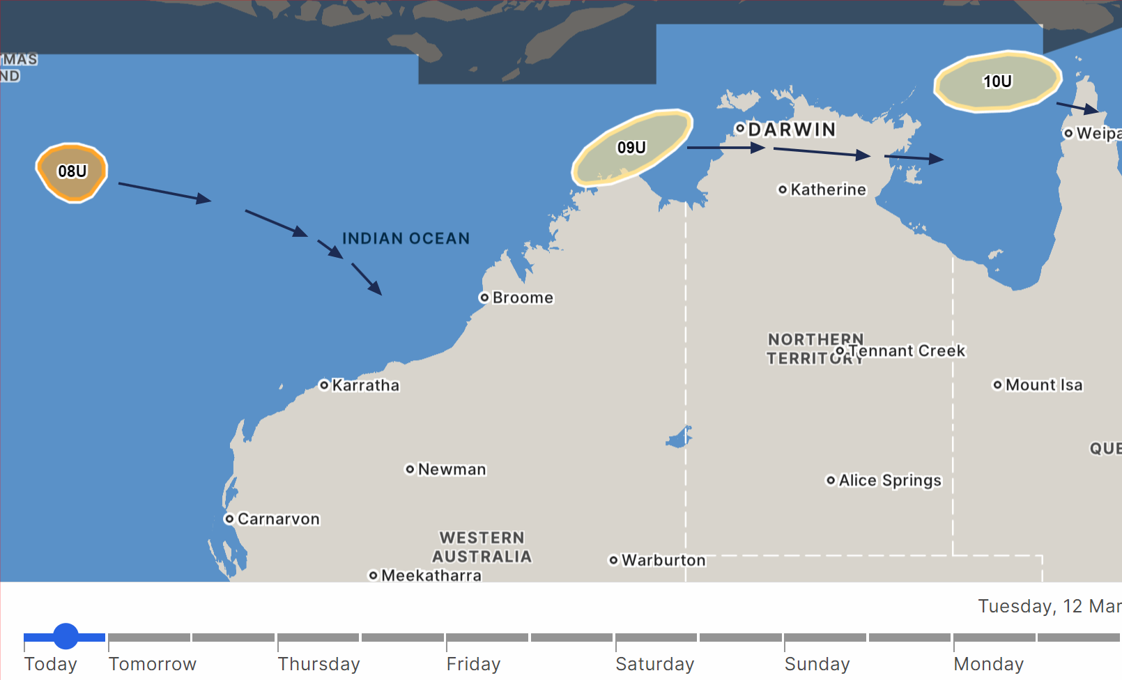 Multiple Systems Pose Potential Cyclone Threats to Australian Coasts