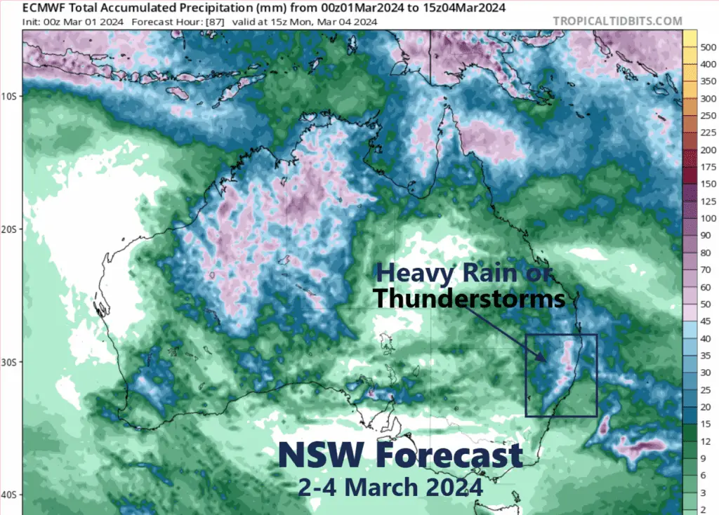 Eastern and North Eastern NSW weather to have heavy rain