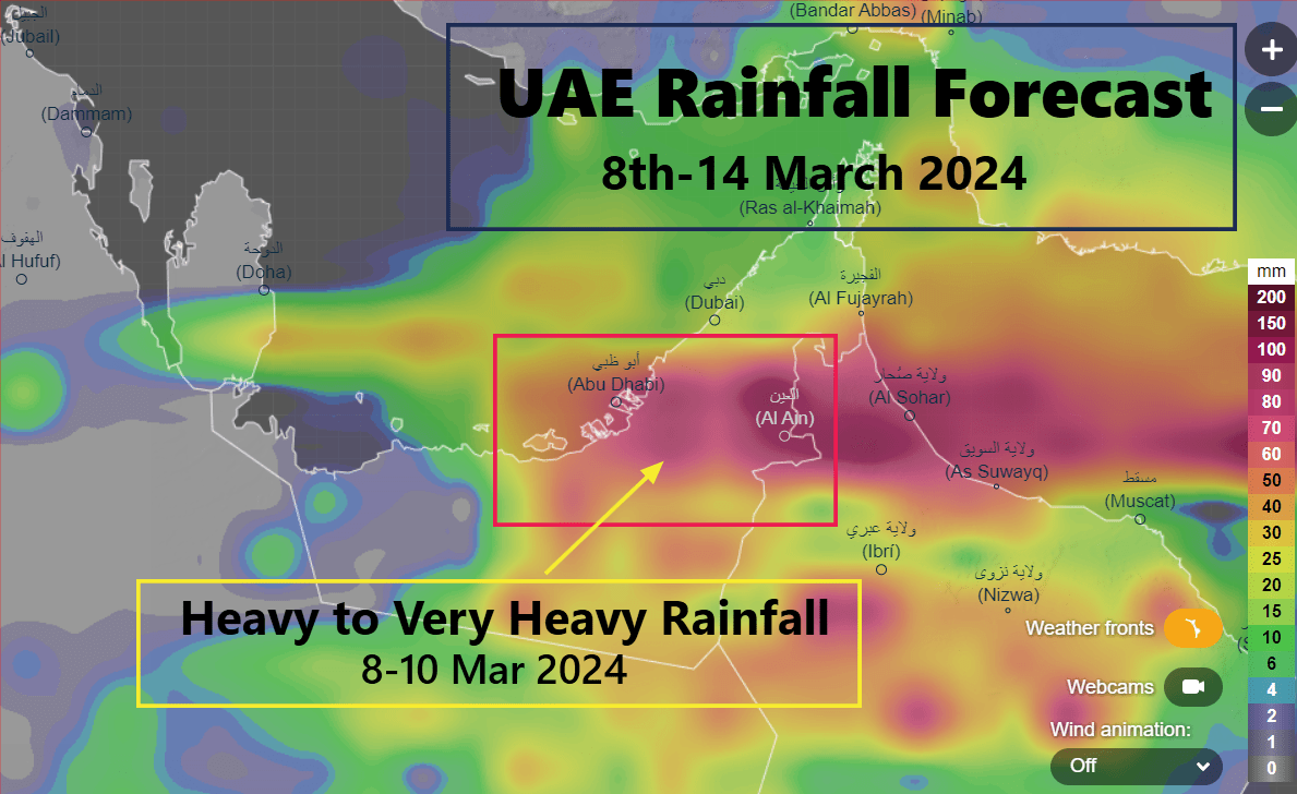 Read more about the article UAE Weather: Massive Thunderstorm in Forecast of UAE within Next 24 hours