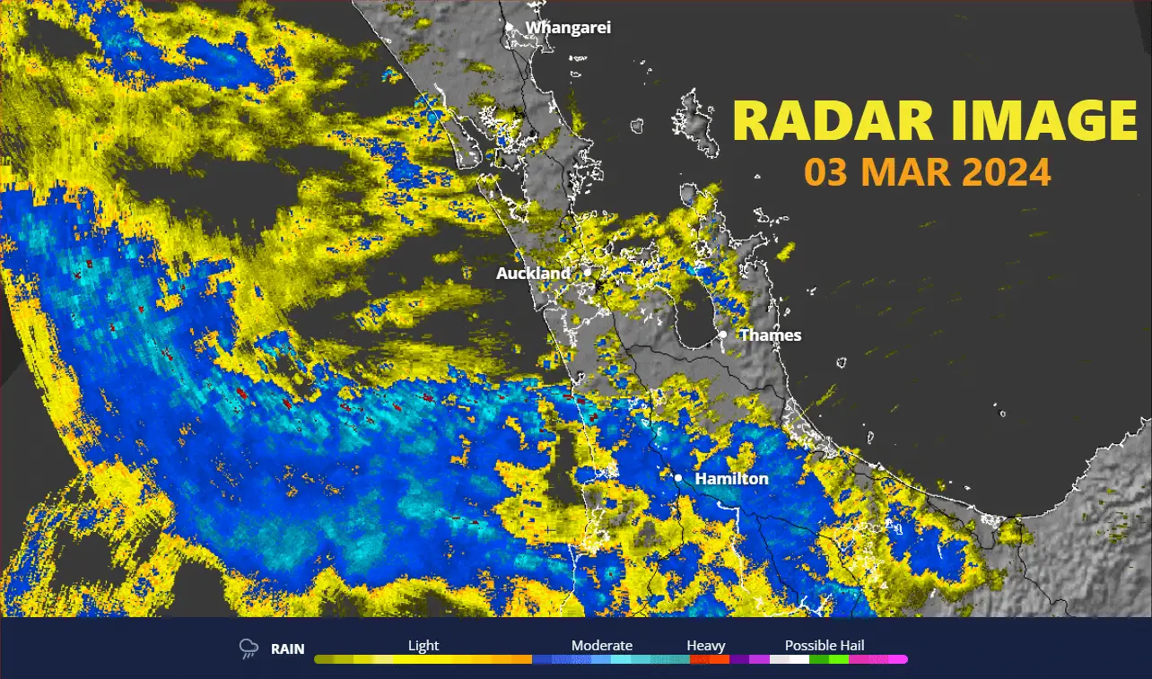 Read more about the article Auckland Weather: Heavy Rain to affect Auckland Today and Tomorrow (Sunday into Monday)