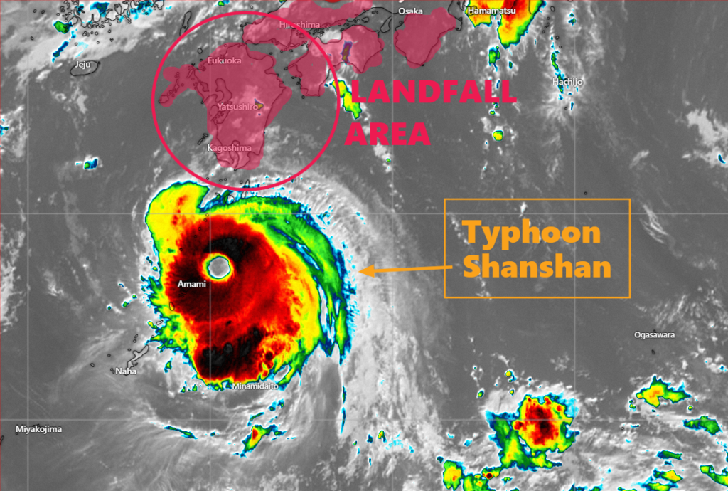 Major Typhoon Shanshan Satellite