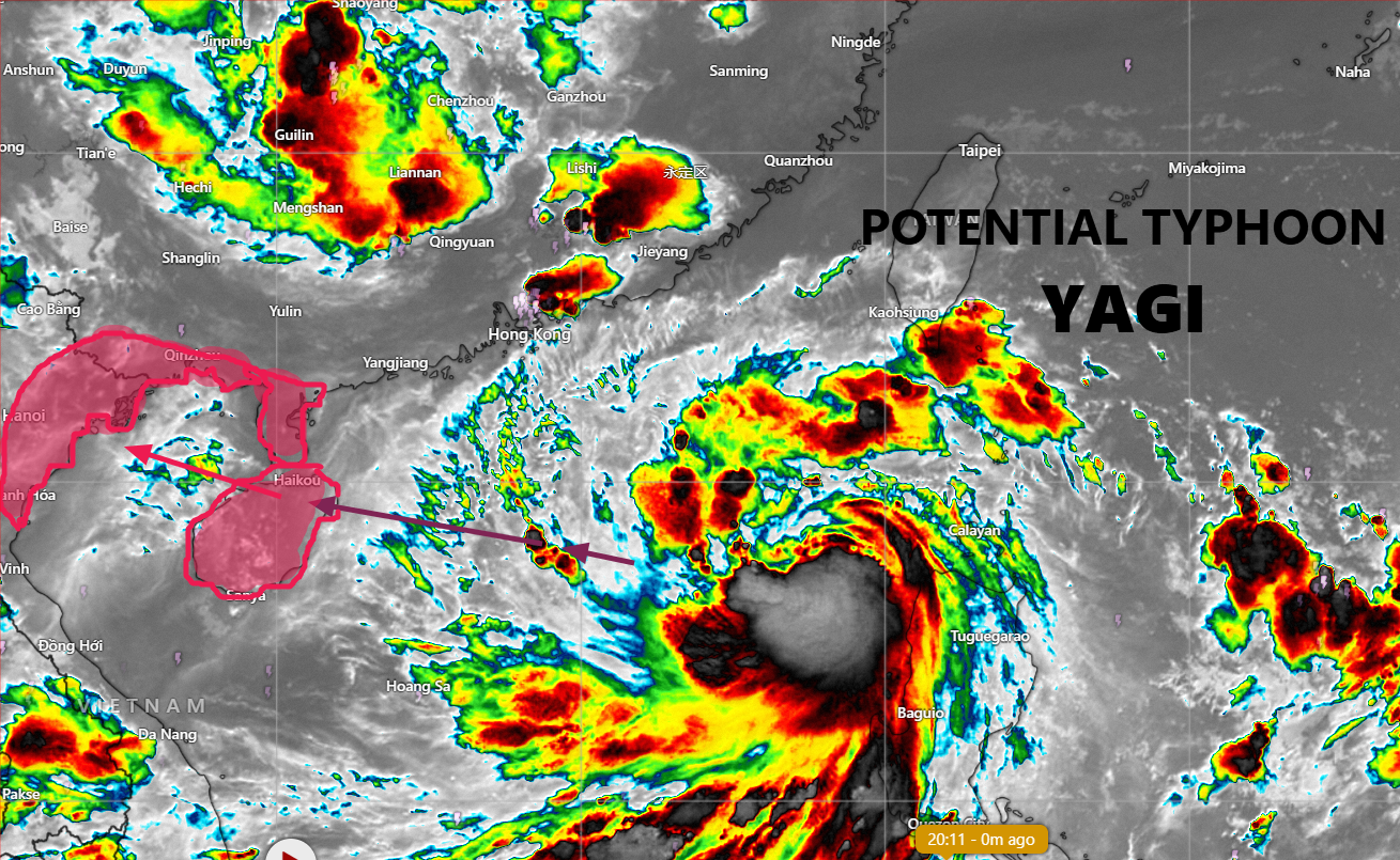 Potential Typhoon Yagi Intensifying and Targeting Hainan Island - BWOT ...