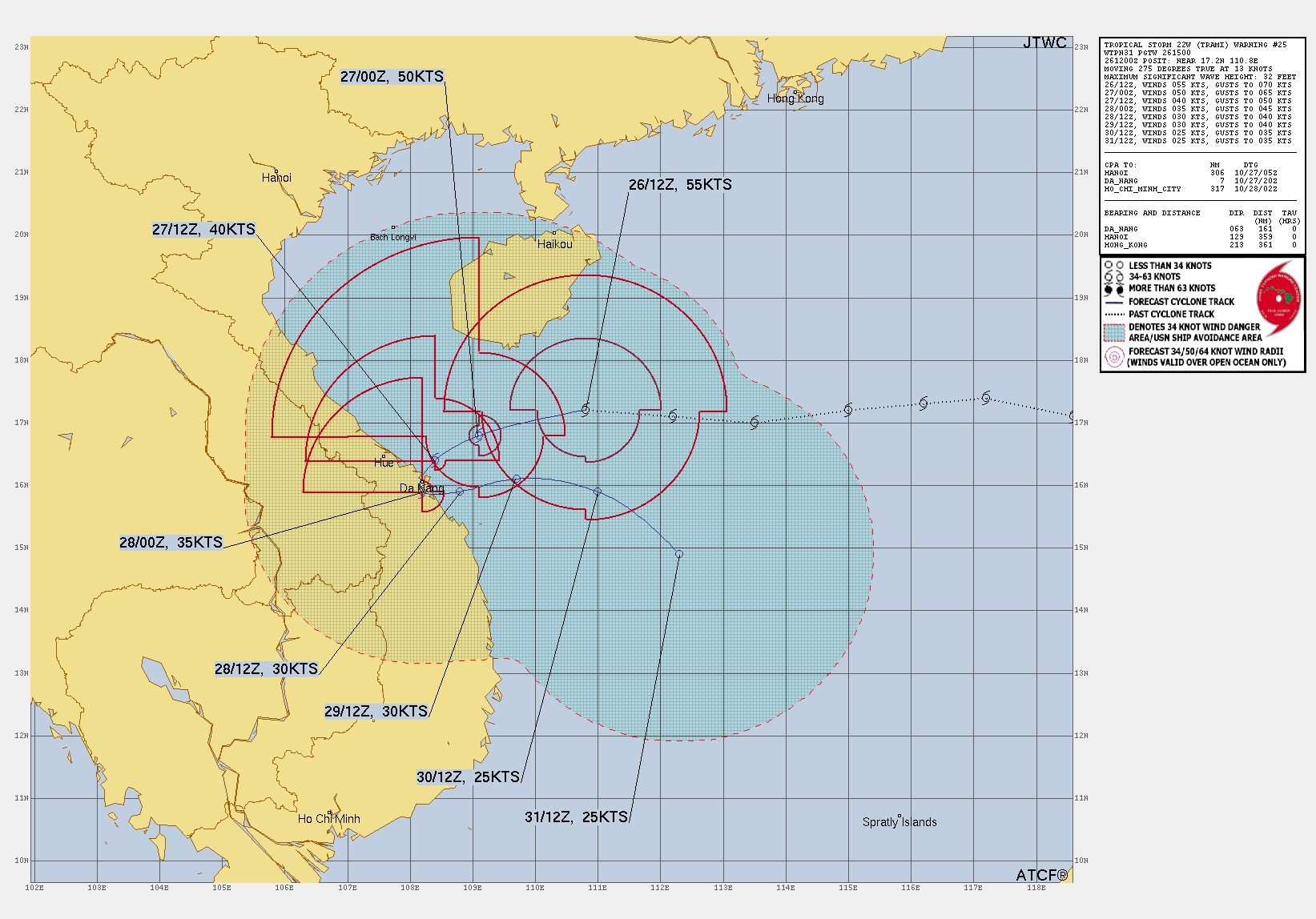 Read more about the article Tropical Storm Trami Aims Vietnam, Landfall on Sunday