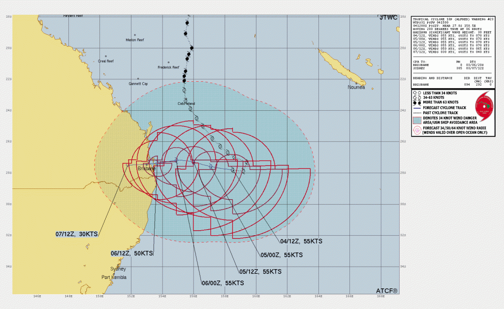 Tropical Cyclone Alfred Latest Track